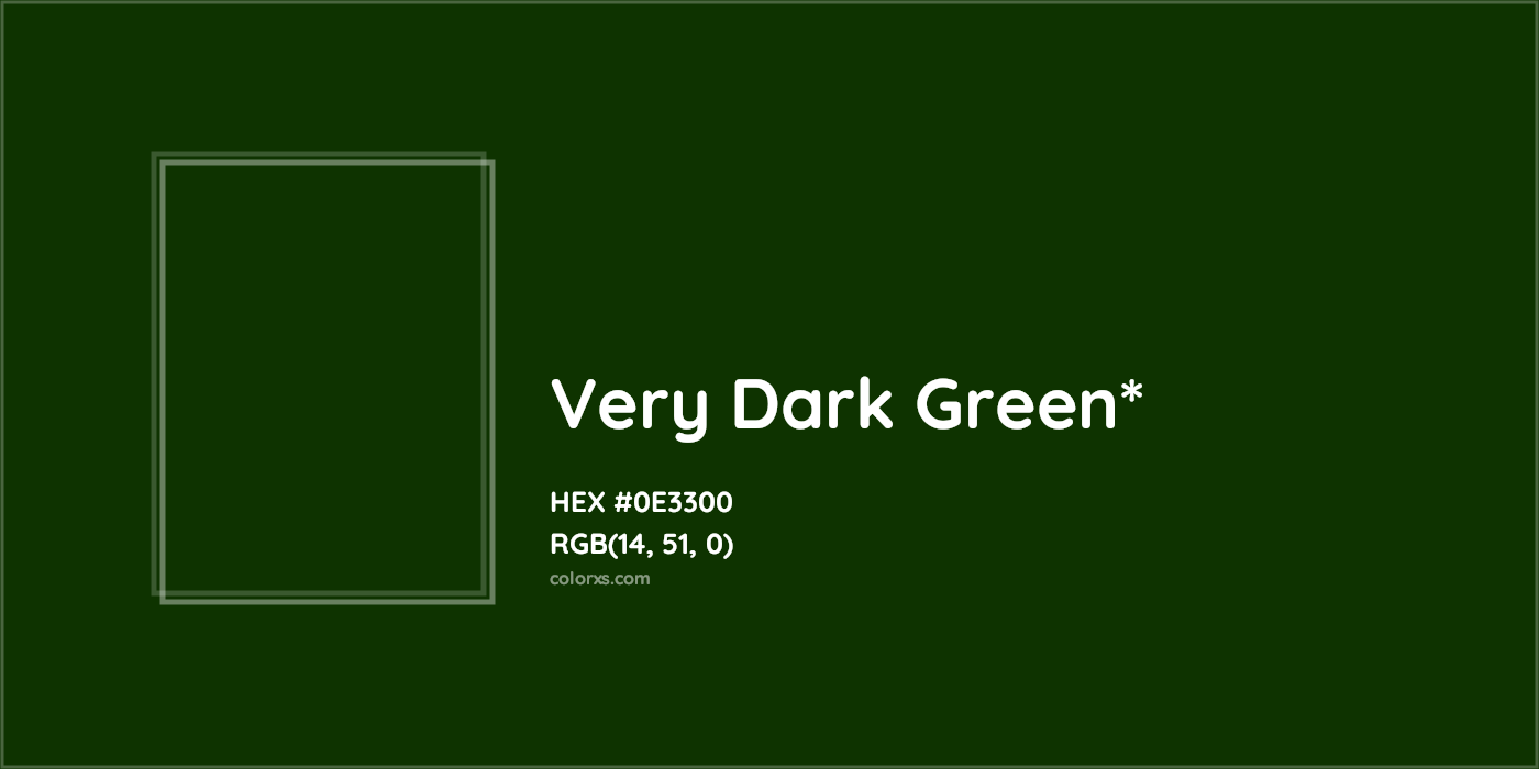 HEX #0E3300 Color Name, Color Code, Palettes, Similar Paints, Images