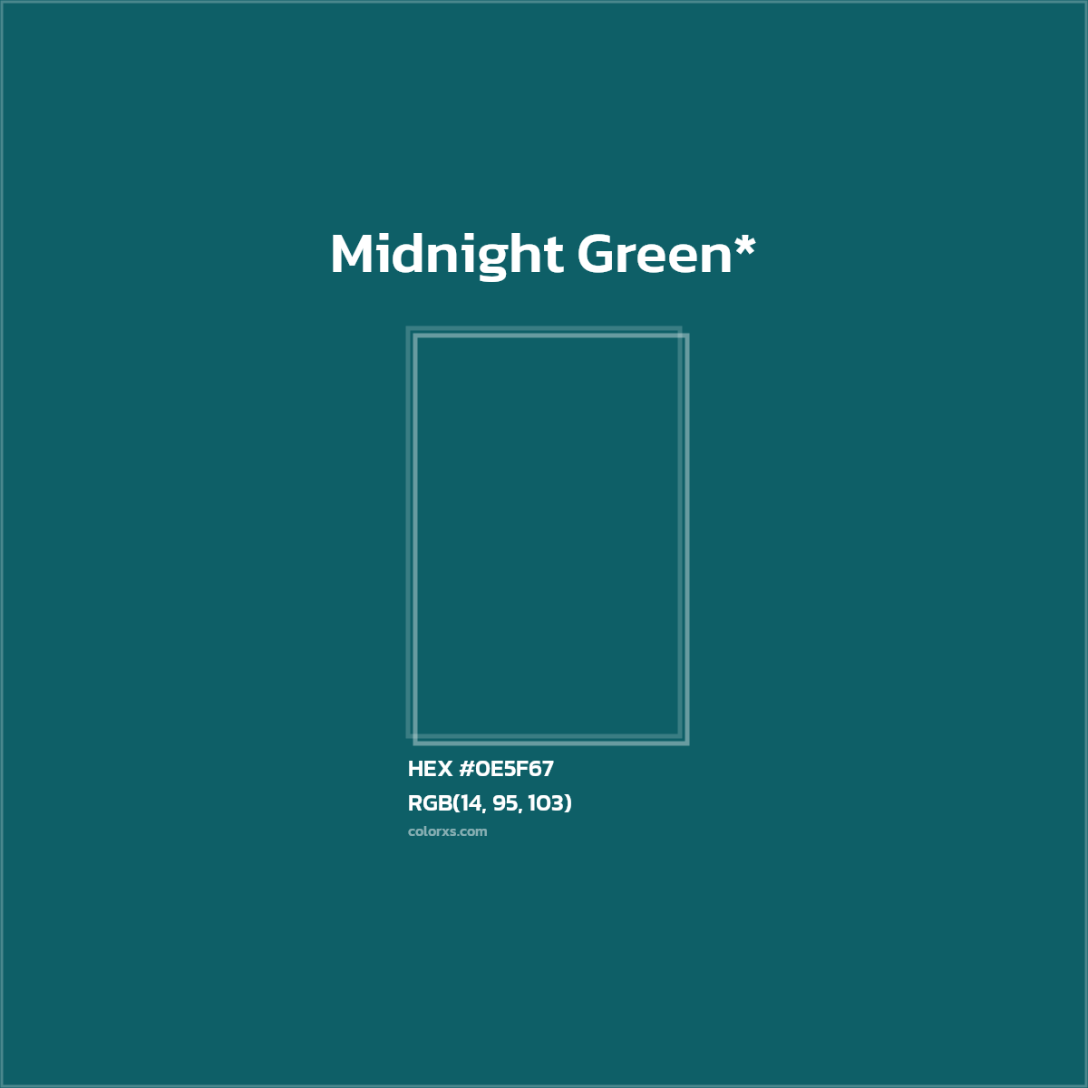 HEX #0E5F67 Color Name, Color Code, Palettes, Similar Paints, Images