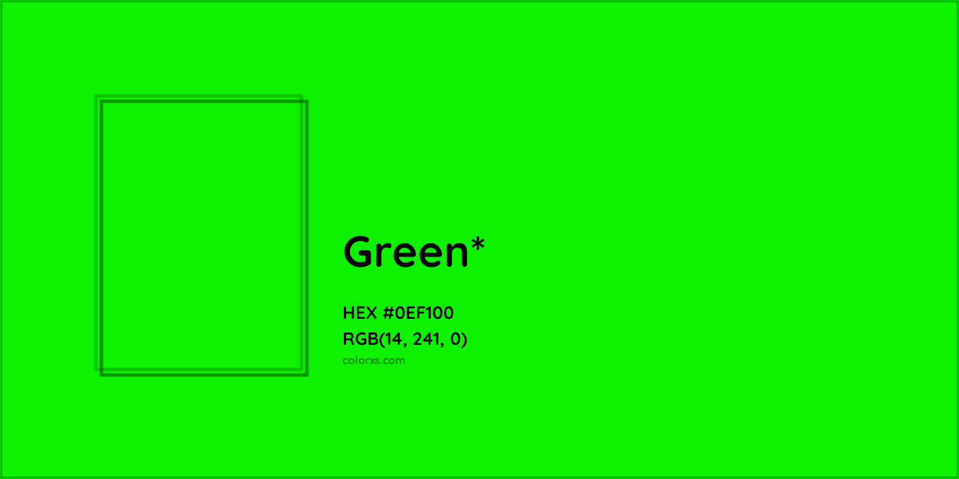 HEX #0EF100 Color Name, Color Code, Palettes, Similar Paints, Images