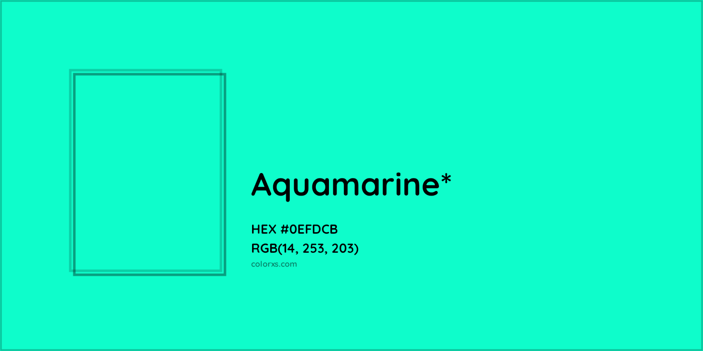 HEX #0EFDCB Color Name, Color Code, Palettes, Similar Paints, Images