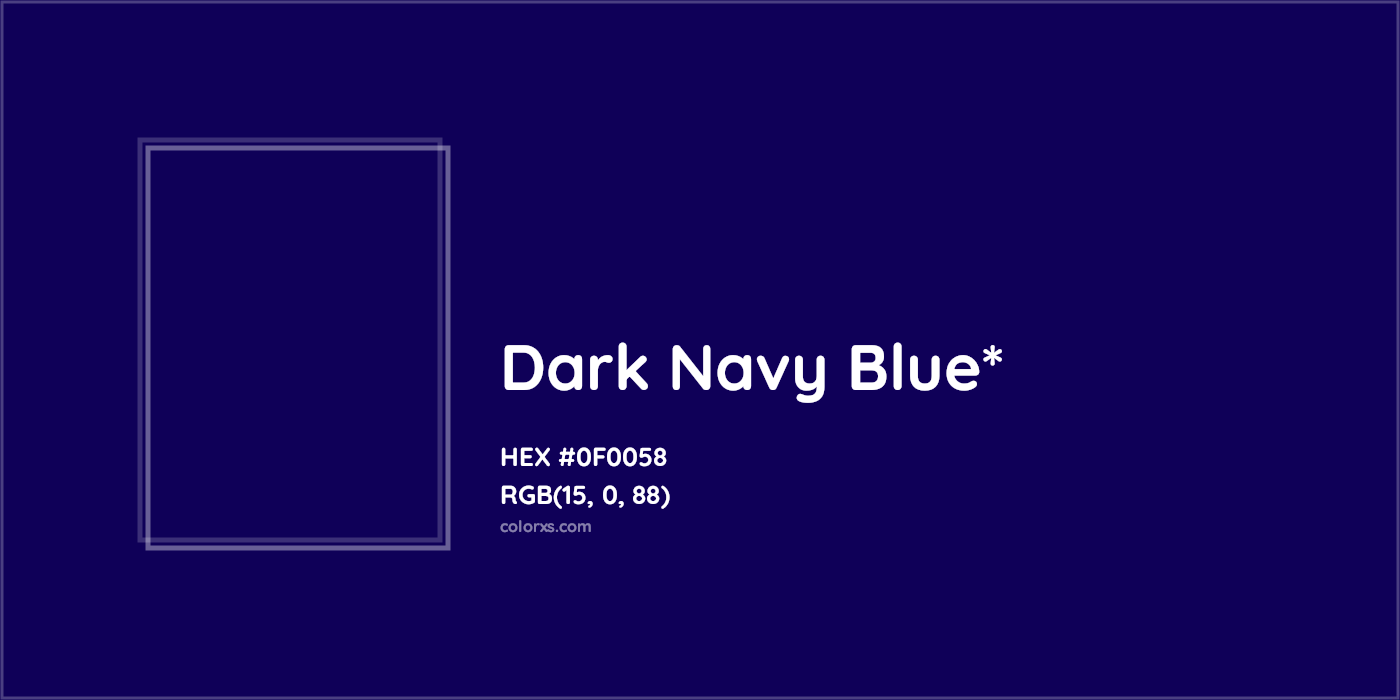 HEX #0F0058 Color Name, Color Code, Palettes, Similar Paints, Images