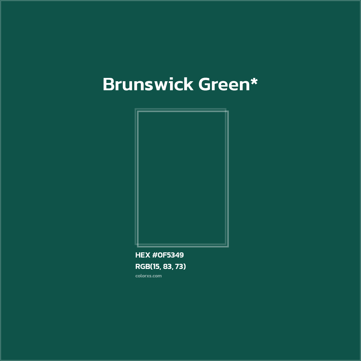 HEX #0F5349 Color Name, Color Code, Palettes, Similar Paints, Images