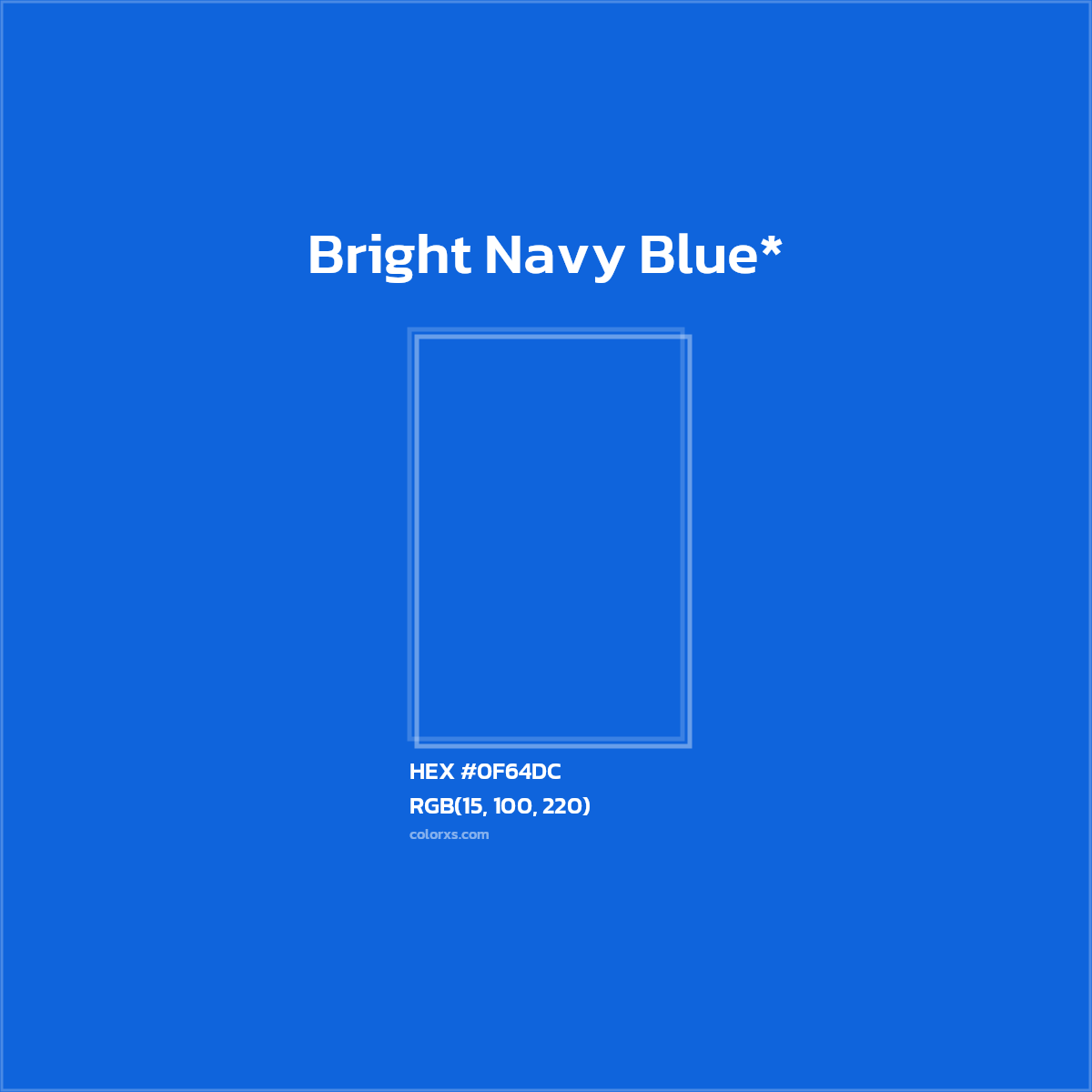 HEX #0F64DC Color Name, Color Code, Palettes, Similar Paints, Images