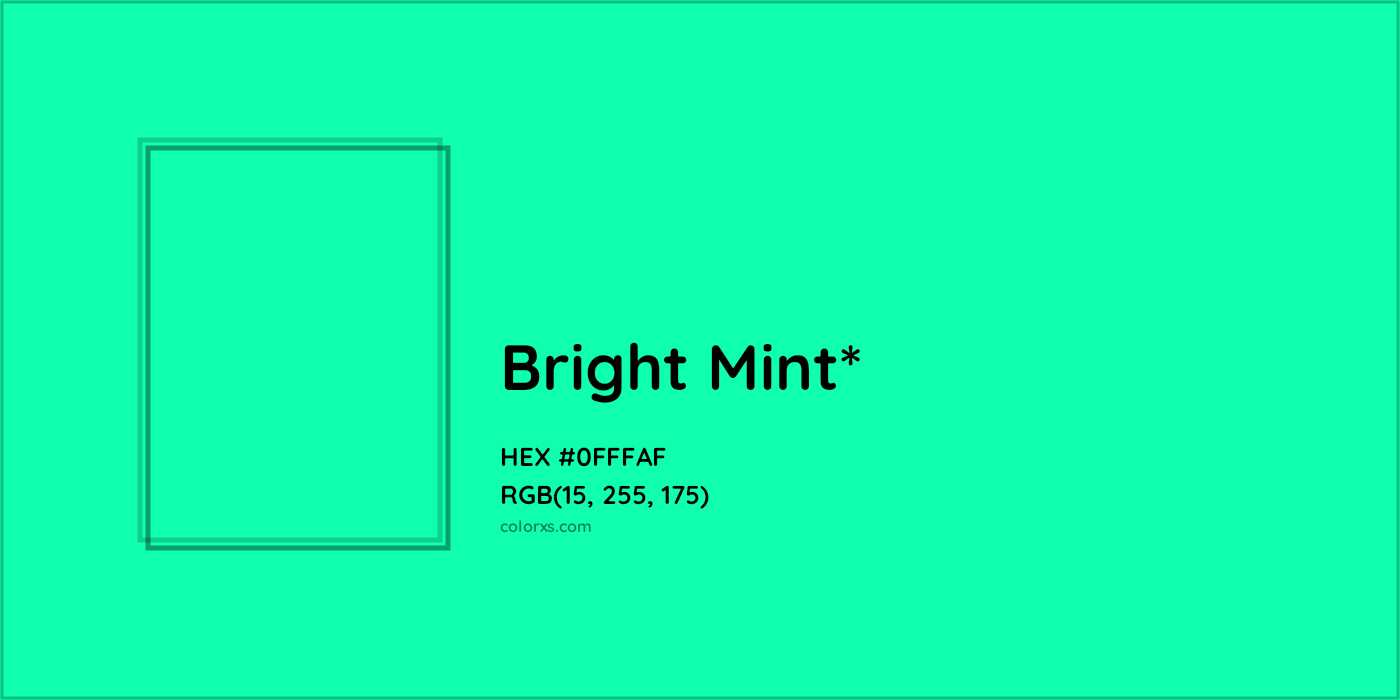 HEX #0FFFAF Color Name, Color Code, Palettes, Similar Paints, Images