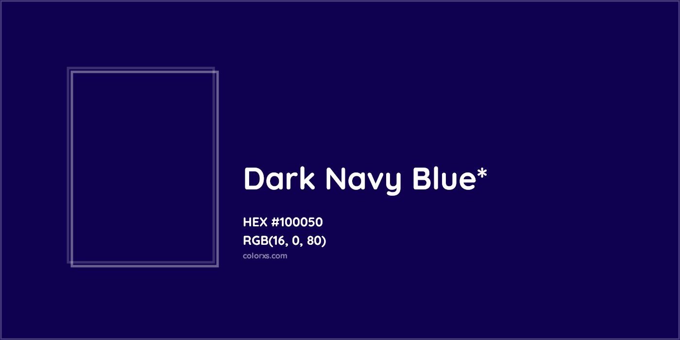 HEX #100050 Color Name, Color Code, Palettes, Similar Paints, Images