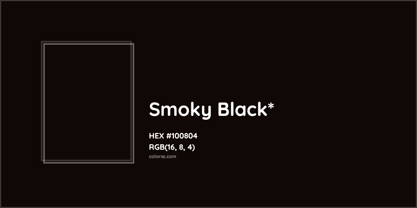 HEX #100804 Color Name, Color Code, Palettes, Similar Paints, Images