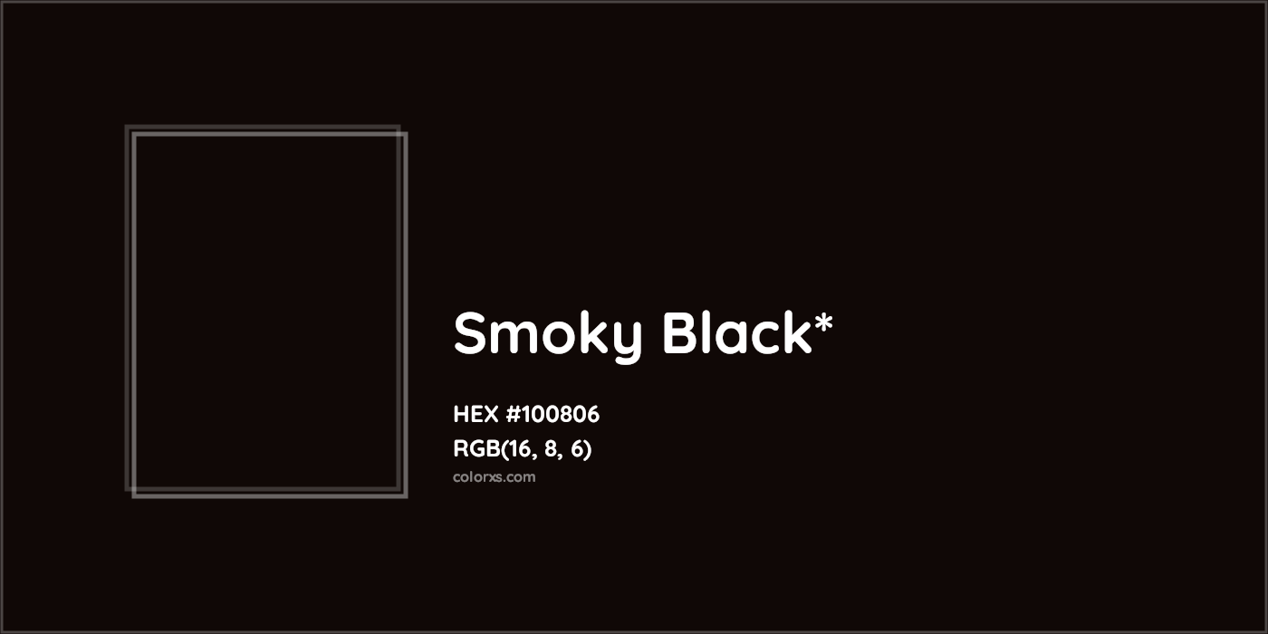 HEX #100806 Color Name, Color Code, Palettes, Similar Paints, Images