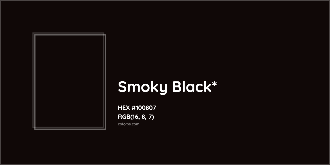 HEX #100807 Color Name, Color Code, Palettes, Similar Paints, Images