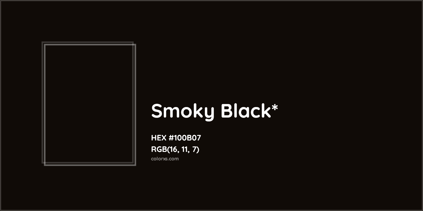 HEX #100B07 Color Name, Color Code, Palettes, Similar Paints, Images