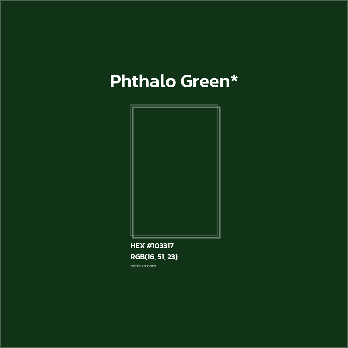 HEX #103317 Color Name, Color Code, Palettes, Similar Paints, Images