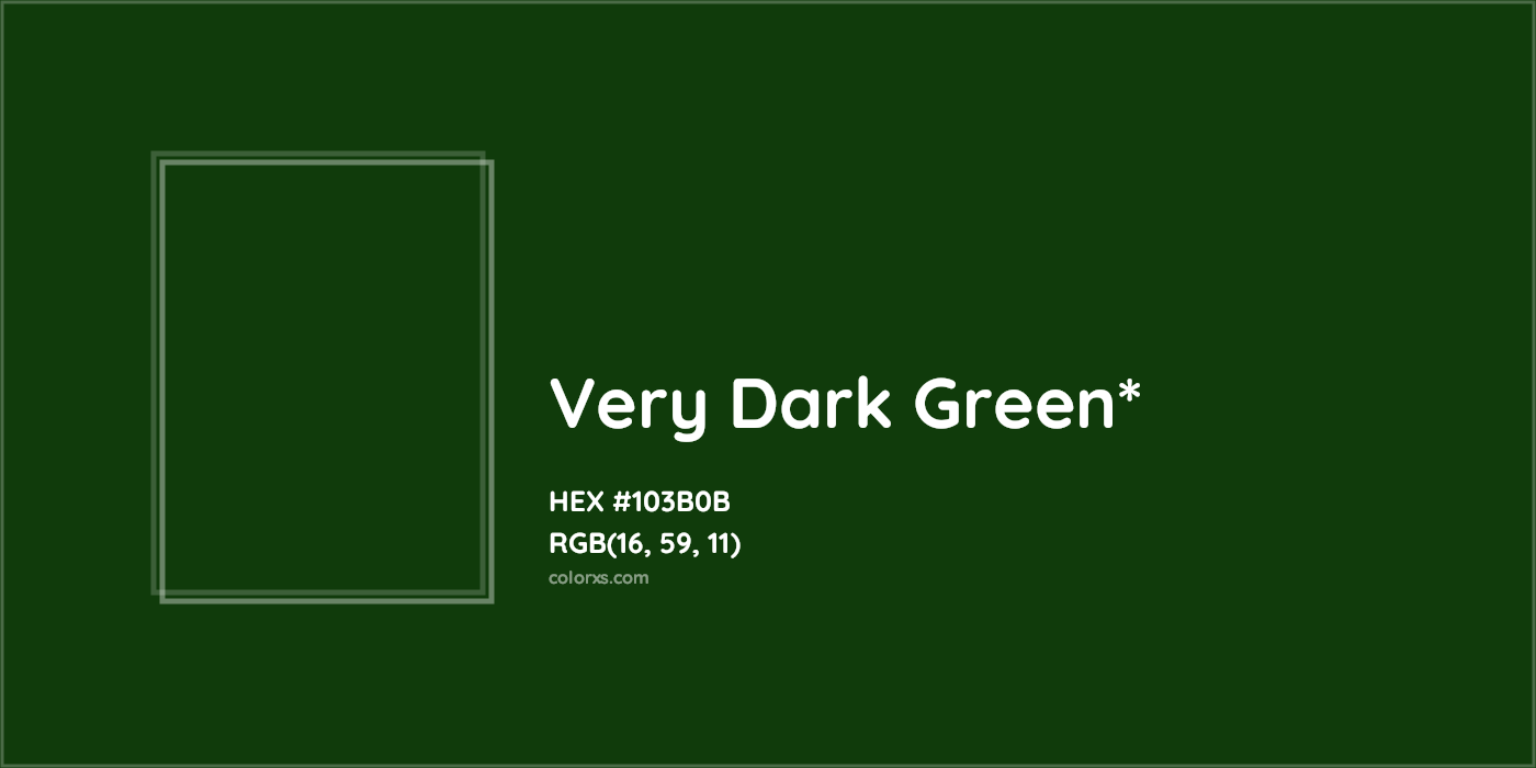 HEX #103B0B Color Name, Color Code, Palettes, Similar Paints, Images