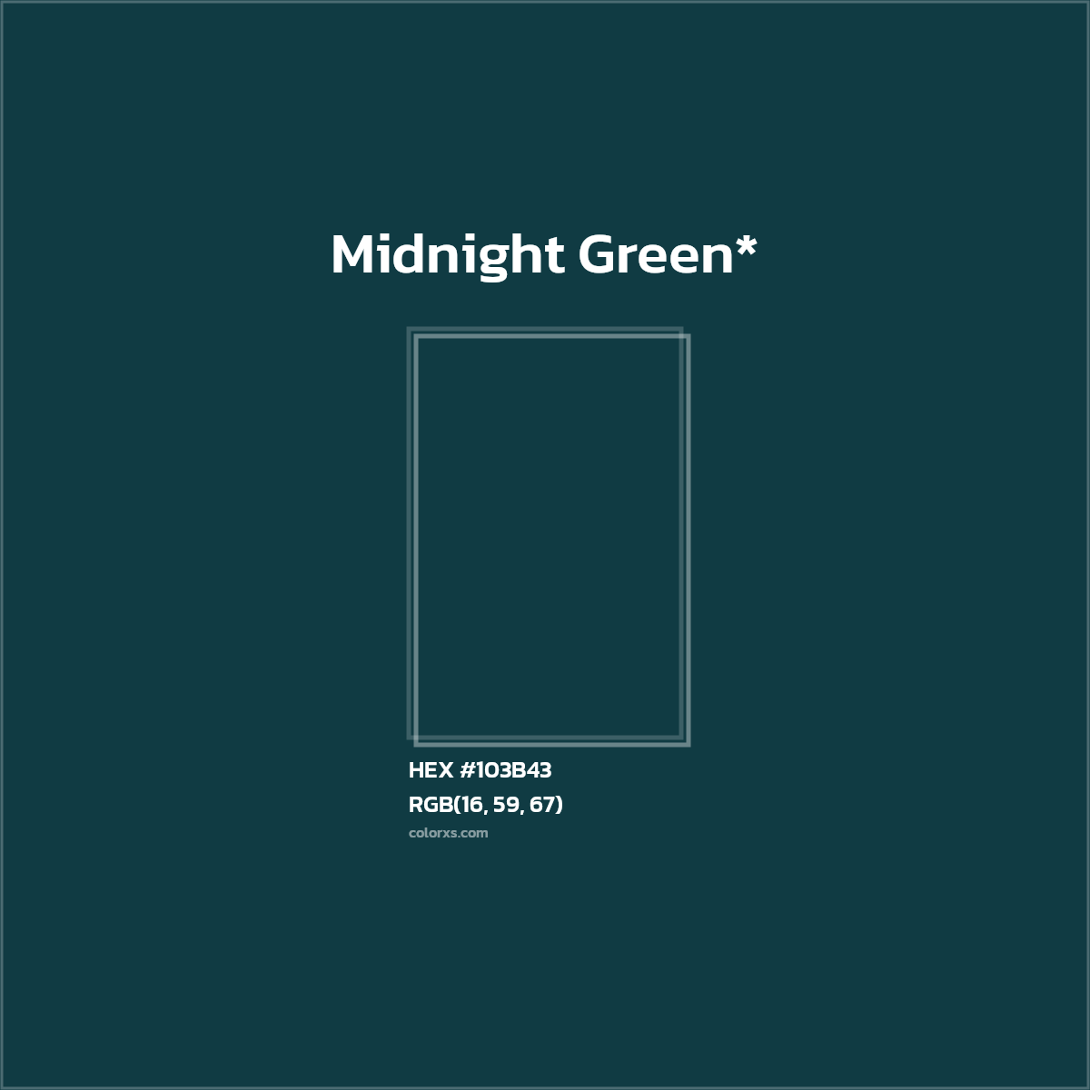 HEX #103B43 Color Name, Color Code, Palettes, Similar Paints, Images