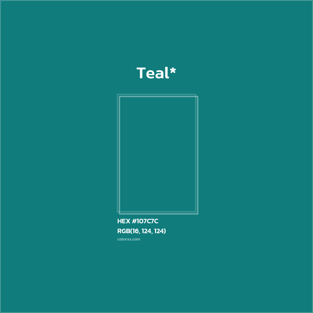 HEX #107C7C Color Name, Color Code, Palettes, Similar Paints, Images