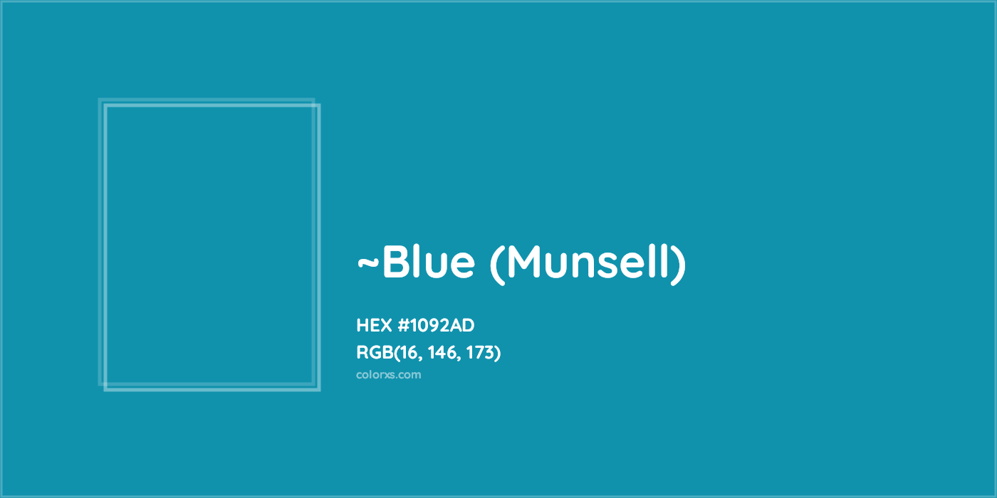 HEX #1092AD Color Name, Color Code, Palettes, Similar Paints, Images