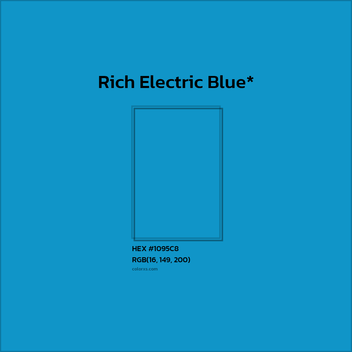 HEX #1095C8 Color Name, Color Code, Palettes, Similar Paints, Images