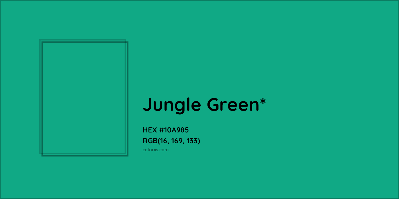 HEX #10A985 Color Name, Color Code, Palettes, Similar Paints, Images