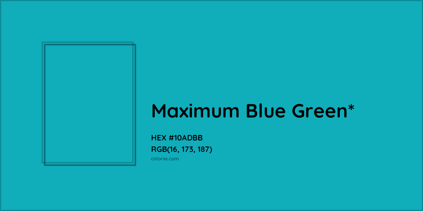 HEX #10ADBB Color Name, Color Code, Palettes, Similar Paints, Images