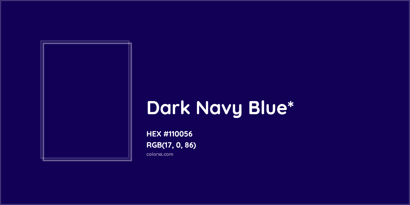 HEX #110056 Color Name, Color Code, Palettes, Similar Paints, Images