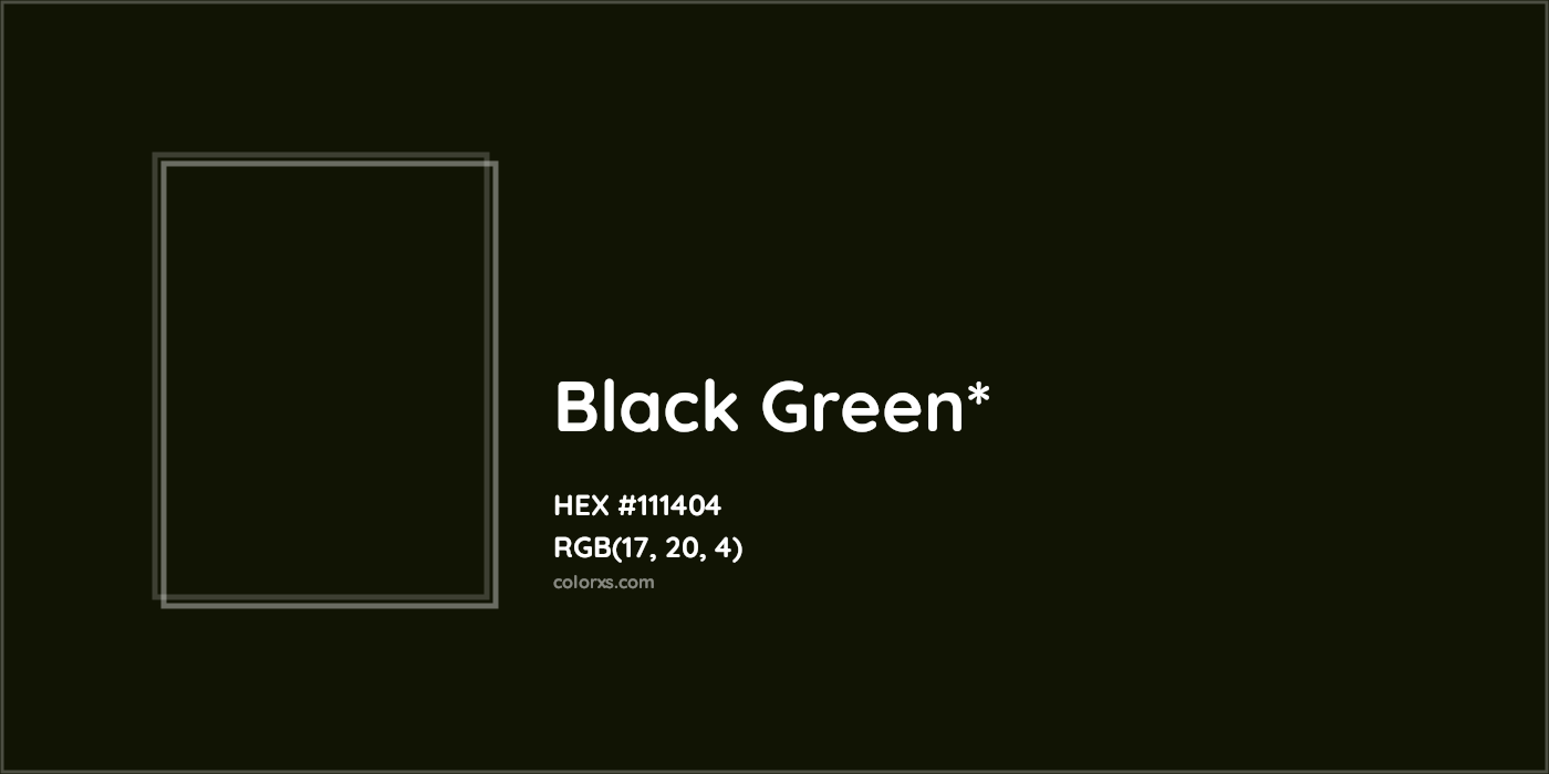 HEX #111404 Color Name, Color Code, Palettes, Similar Paints, Images