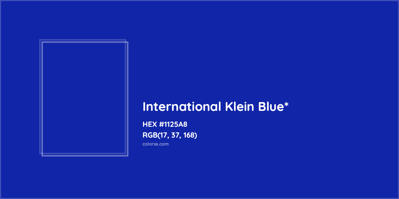 HEX #1125A8 Color Name, Color Code, Palettes, Similar Paints, Images