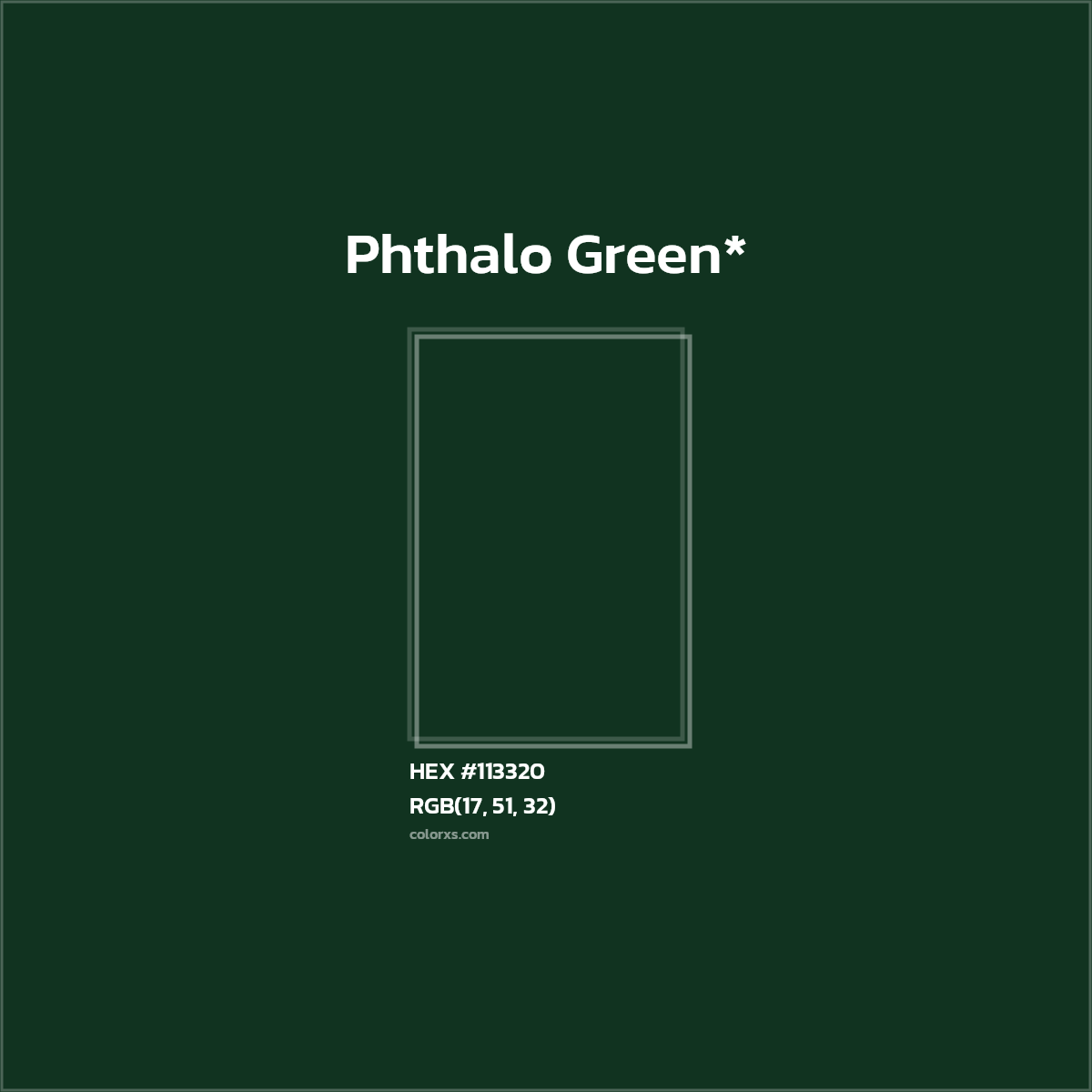 HEX #113320 Color Name, Color Code, Palettes, Similar Paints, Images