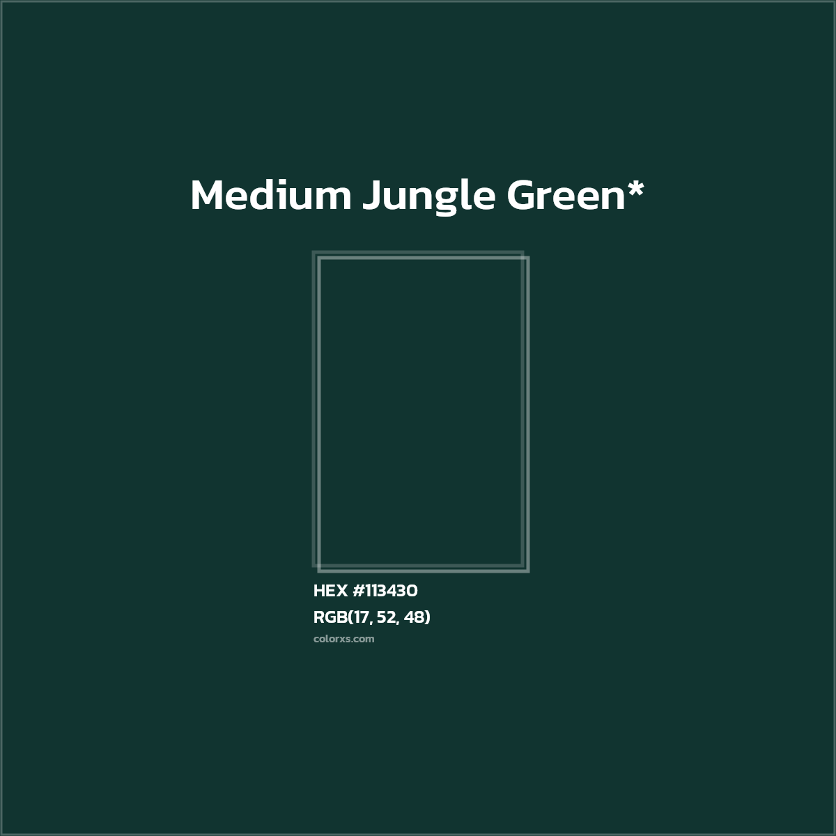 HEX #113430 Color Name, Color Code, Palettes, Similar Paints, Images