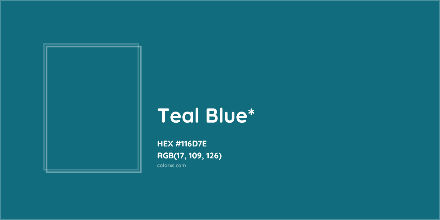 HEX #116D7E Color Name, Color Code, Palettes, Similar Paints, Images