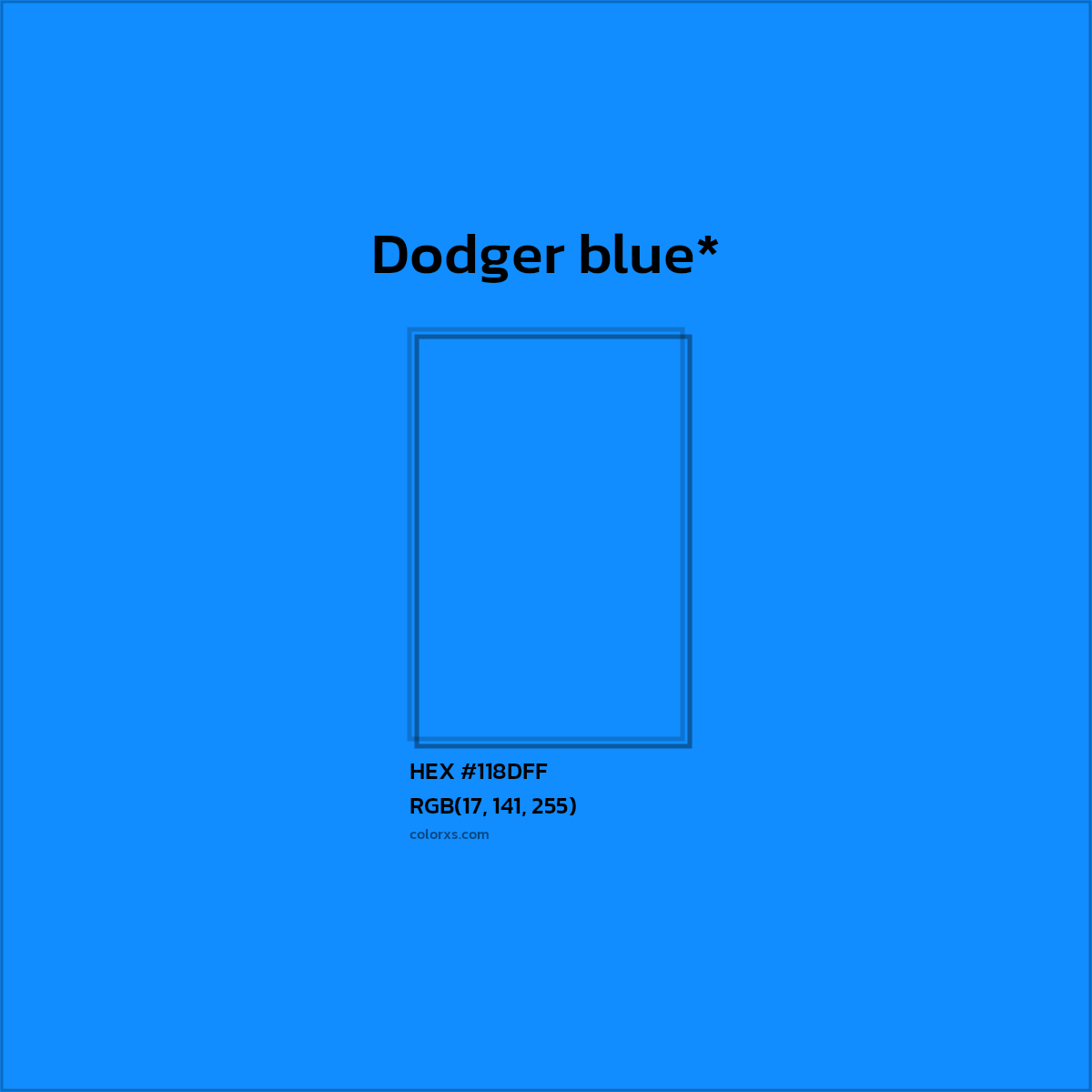 HEX #118DFF Color Name, Color Code, Palettes, Similar Paints, Images