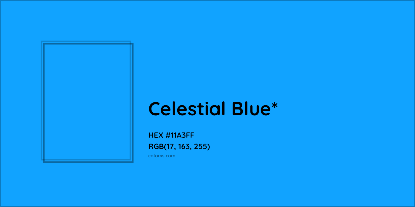 HEX #11A3FF Color Name, Color Code, Palettes, Similar Paints, Images