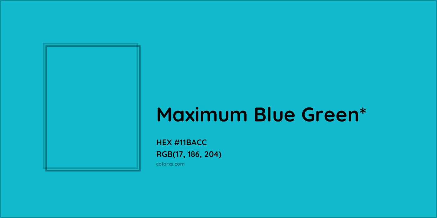 HEX #11BACC Color Name, Color Code, Palettes, Similar Paints, Images