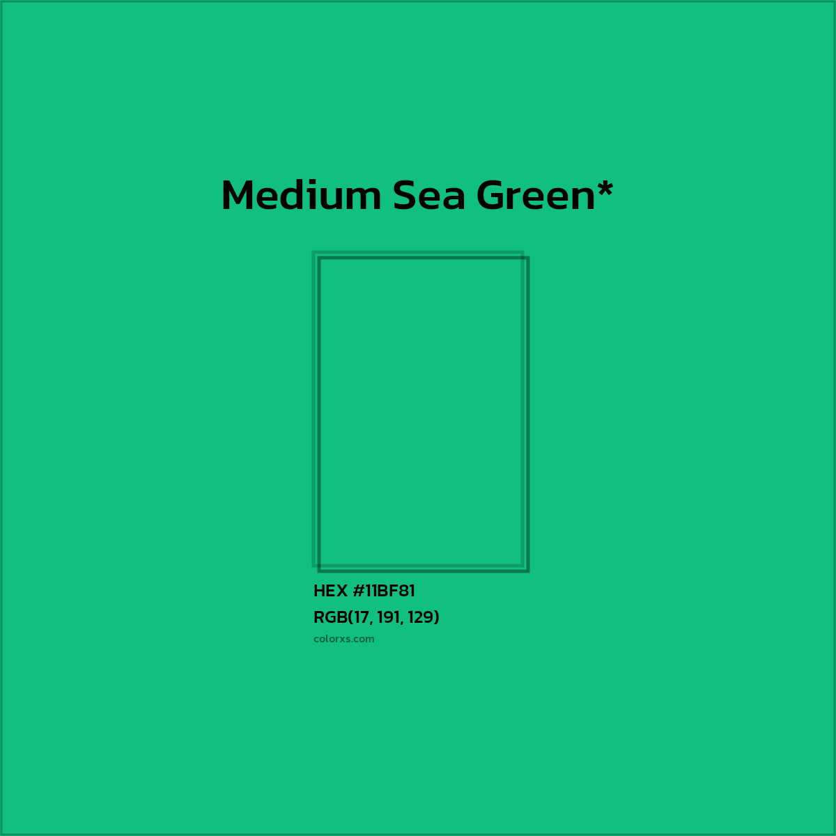 HEX #11BF81 Color Name, Color Code, Palettes, Similar Paints, Images