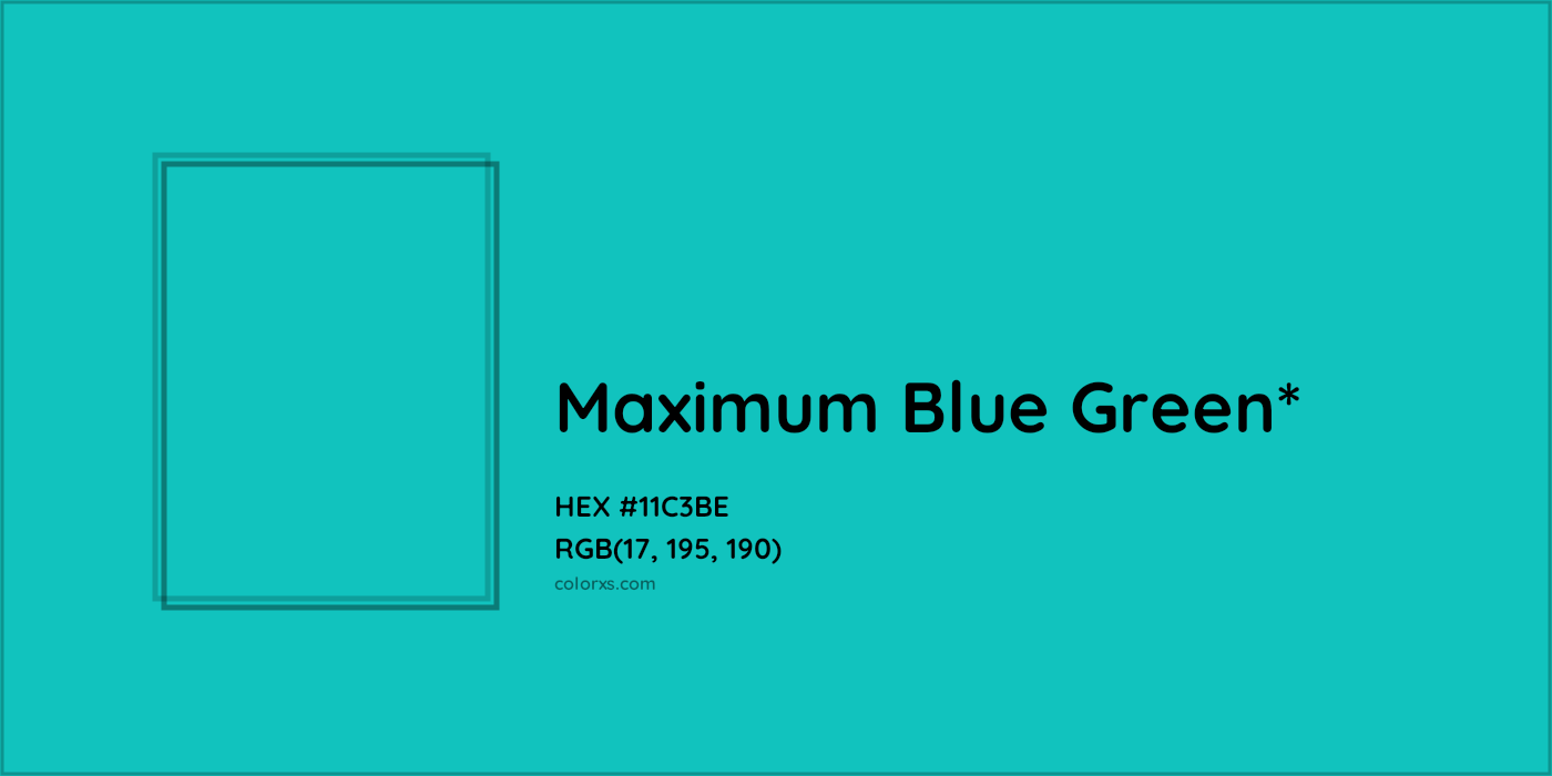HEX #11C3BE Color Name, Color Code, Palettes, Similar Paints, Images