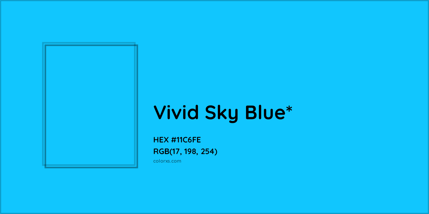 HEX #11C6FE Color Name, Color Code, Palettes, Similar Paints, Images
