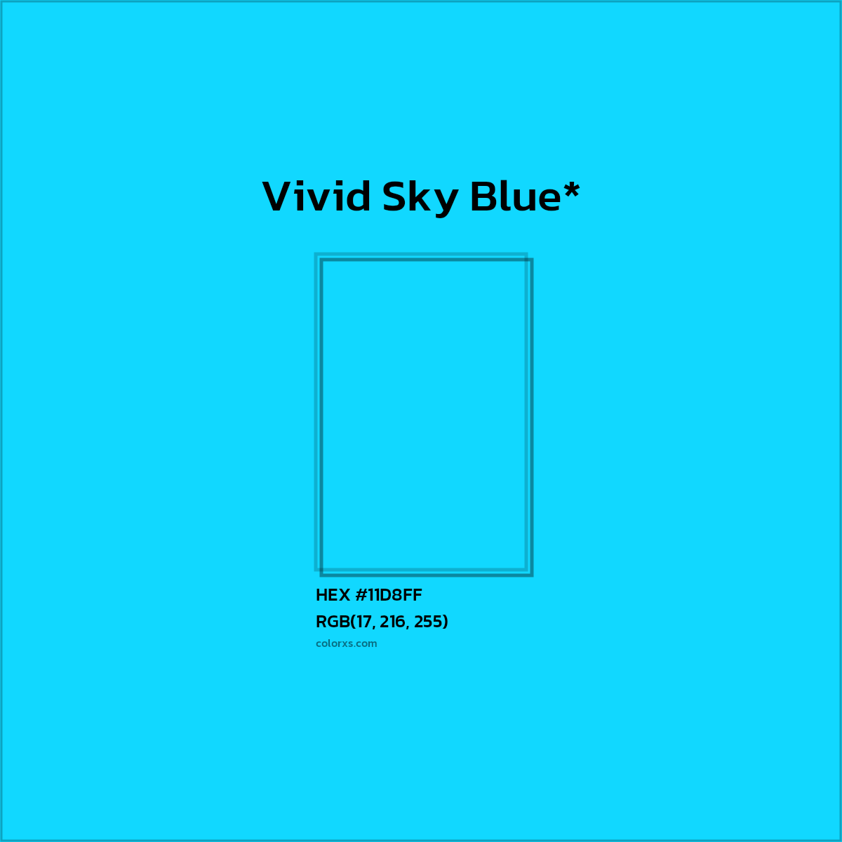 HEX #11D8FF Color Name, Color Code, Palettes, Similar Paints, Images