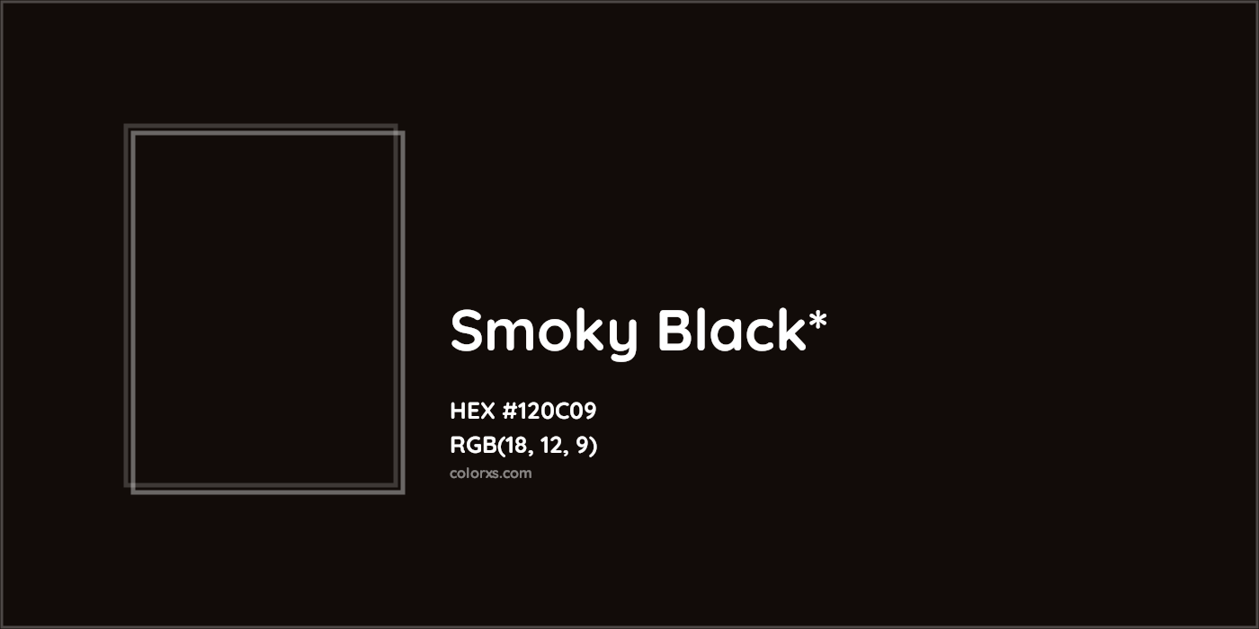 HEX #120C09 Color Name, Color Code, Palettes, Similar Paints, Images