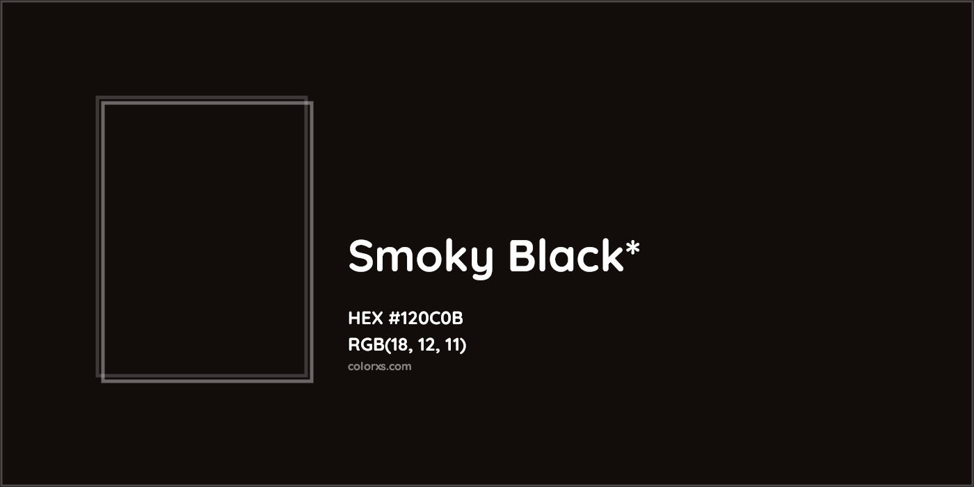HEX #120C0B Color Name, Color Code, Palettes, Similar Paints, Images