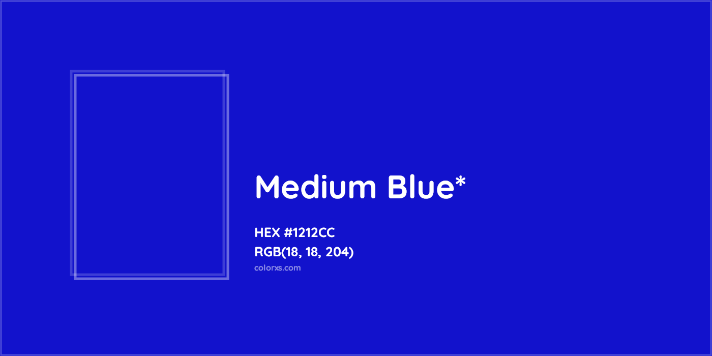 HEX #1212CC Color Name, Color Code, Palettes, Similar Paints, Images