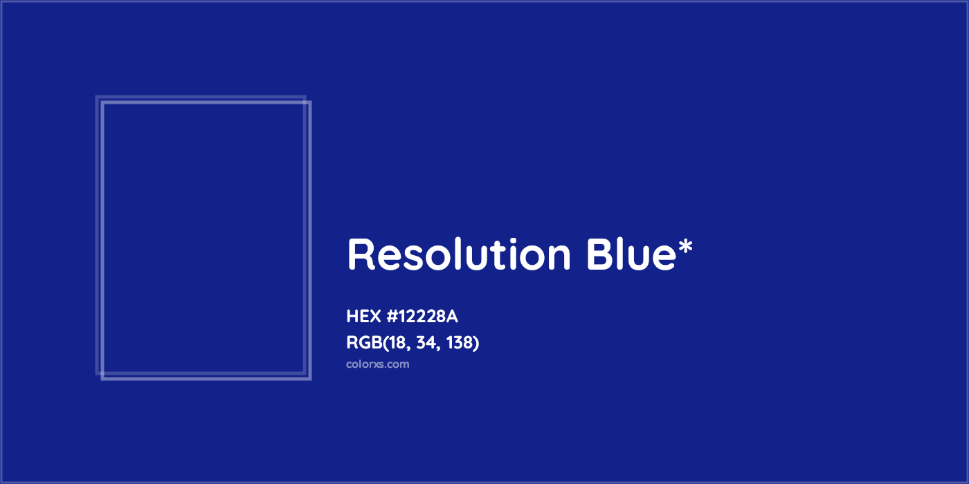 HEX #12228A Color Name, Color Code, Palettes, Similar Paints, Images