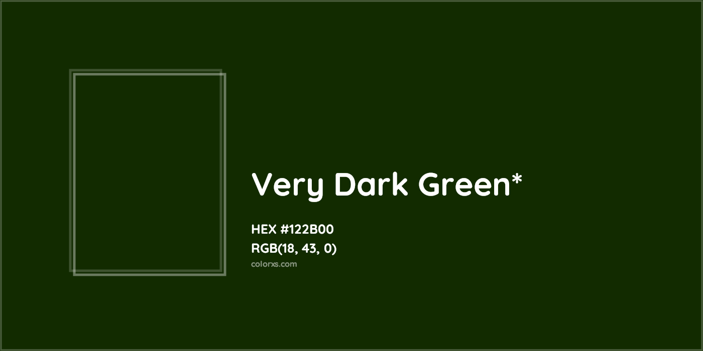 HEX #122B00 Color Name, Color Code, Palettes, Similar Paints, Images