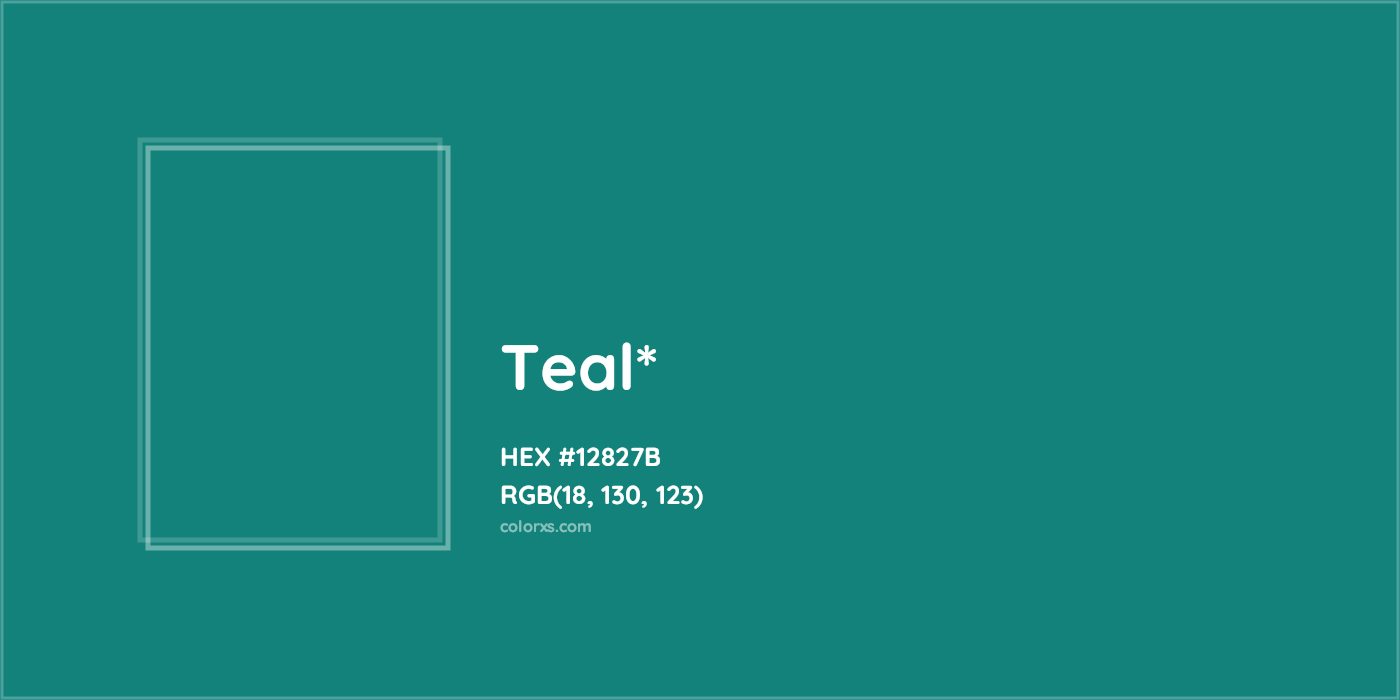 HEX #12827B Color Name, Color Code, Palettes, Similar Paints, Images