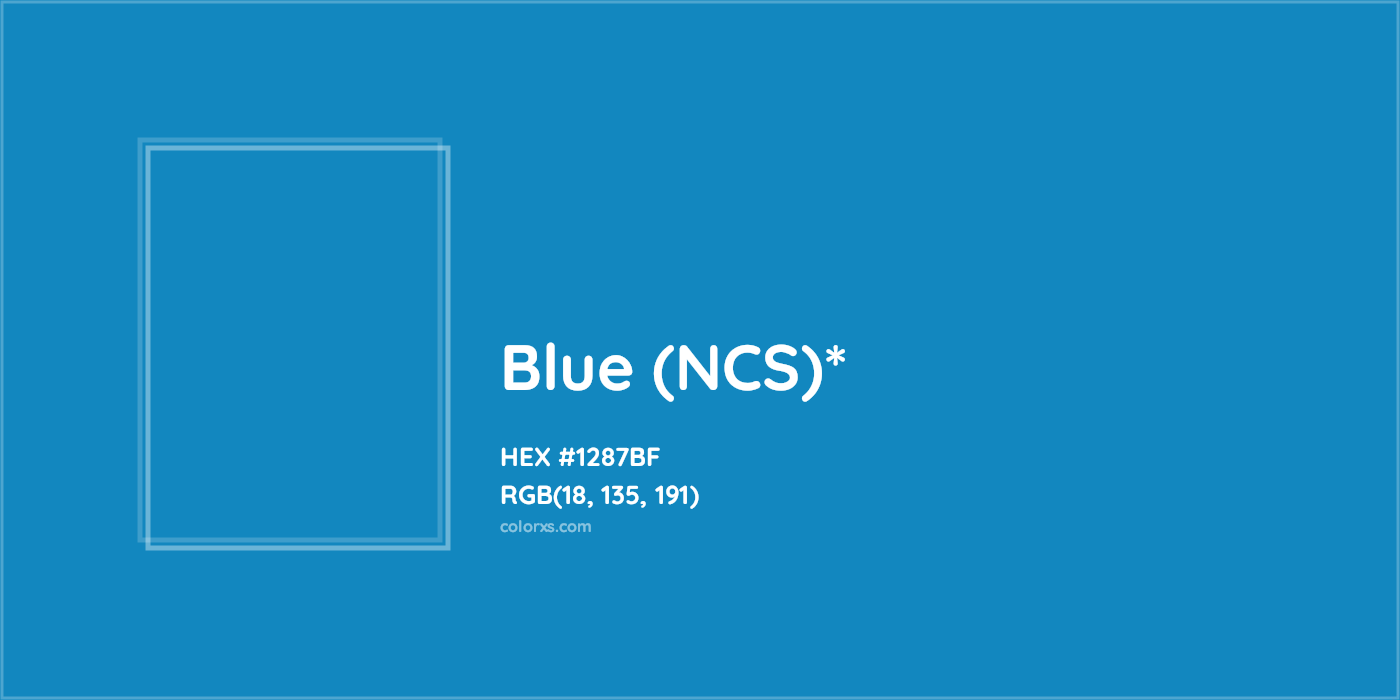 HEX #1287BF Color Name, Color Code, Palettes, Similar Paints, Images