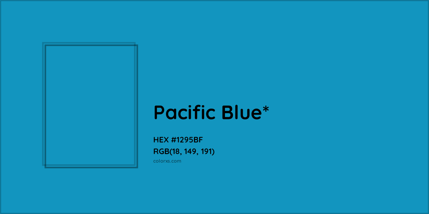 HEX #1295BF Color Name, Color Code, Palettes, Similar Paints, Images