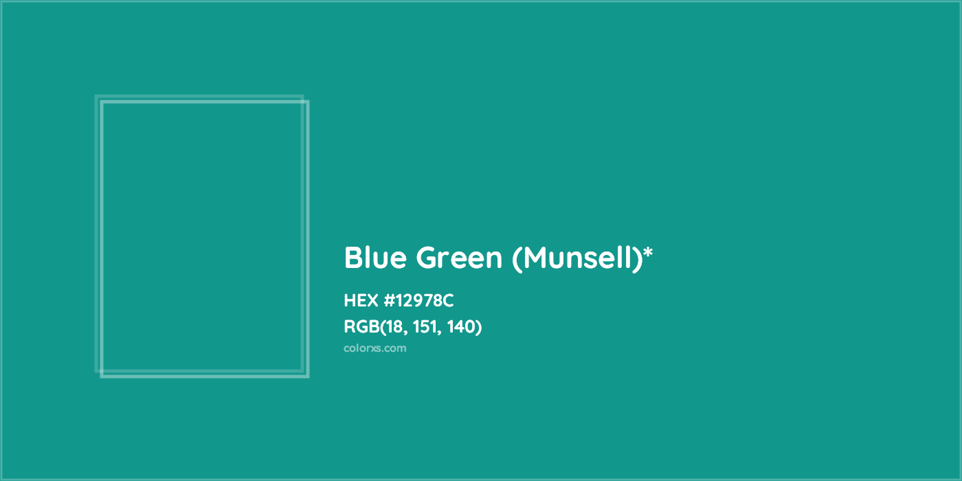 HEX #12978C Color Name, Color Code, Palettes, Similar Paints, Images