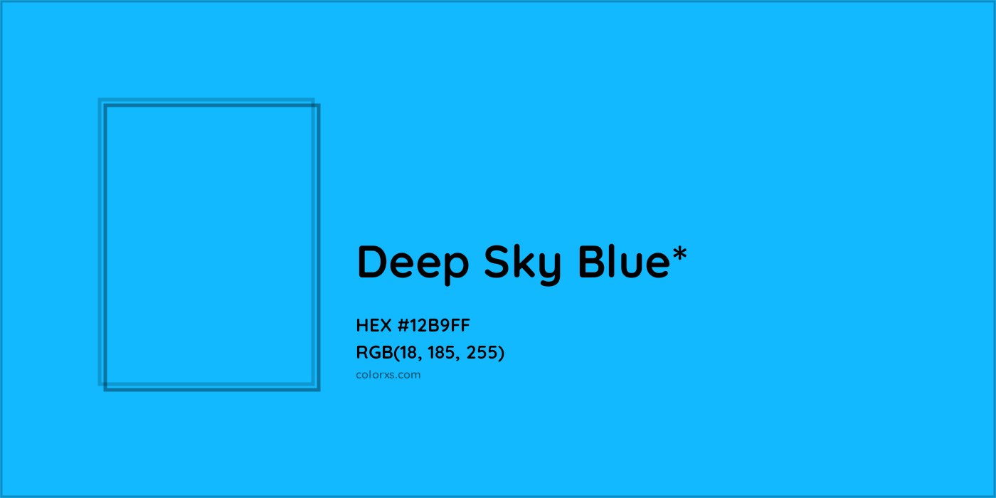 HEX #12B9FF Color Name, Color Code, Palettes, Similar Paints, Images