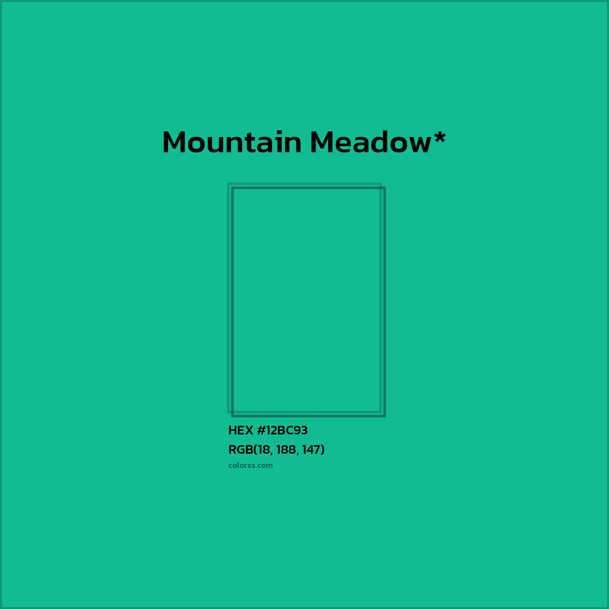 HEX #12BC93 Color Name, Color Code, Palettes, Similar Paints, Images