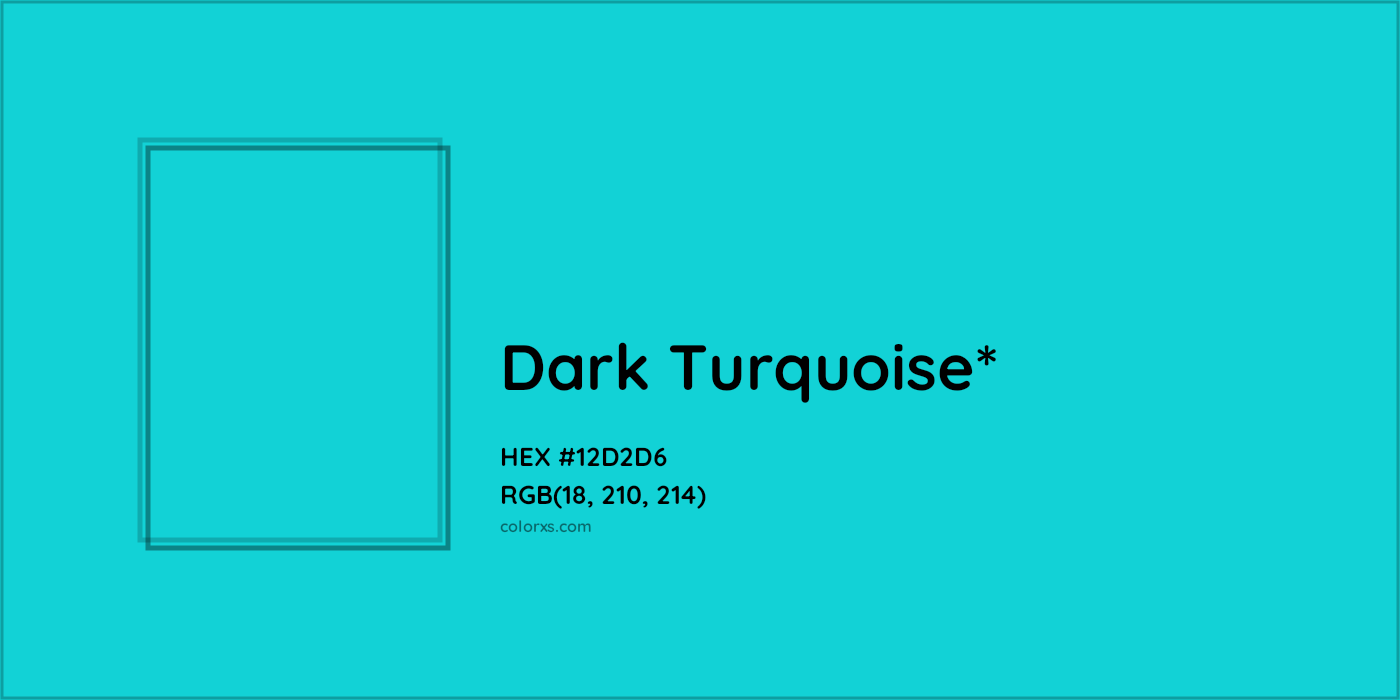 HEX #12D2D6 Color Name, Color Code, Palettes, Similar Paints, Images