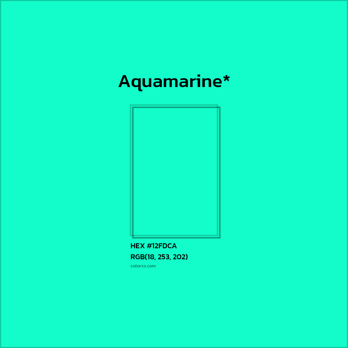 HEX #12FDCA Color Name, Color Code, Palettes, Similar Paints, Images