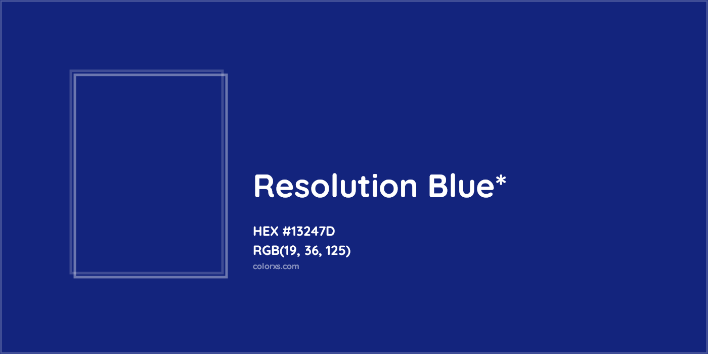HEX #13247D Color Name, Color Code, Palettes, Similar Paints, Images