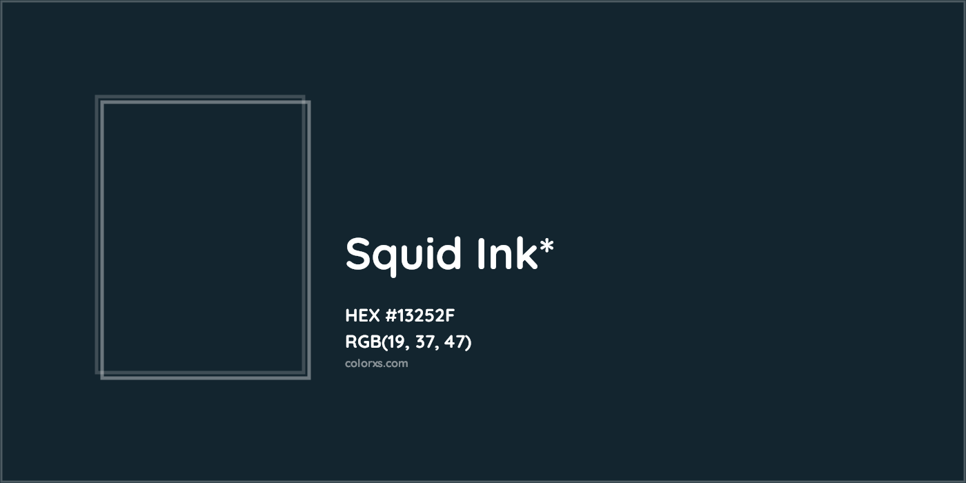 HEX #13252F Color Name, Color Code, Palettes, Similar Paints, Images