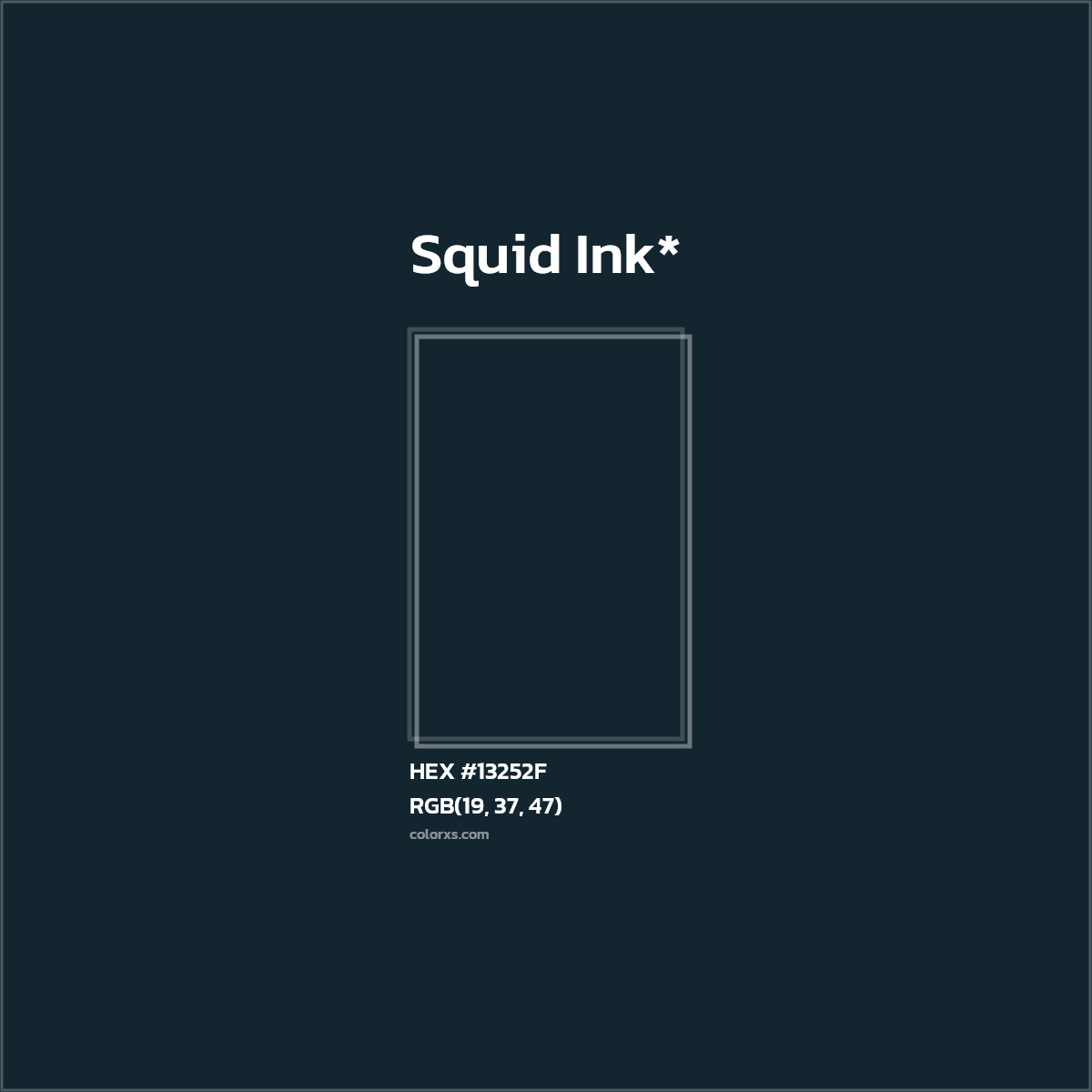 HEX #13252F Color Name, Color Code, Palettes, Similar Paints, Images